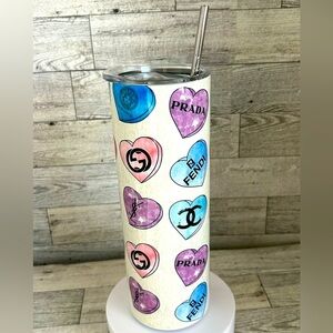 Designer Hearts 20oz Stainless Steel Tumbler